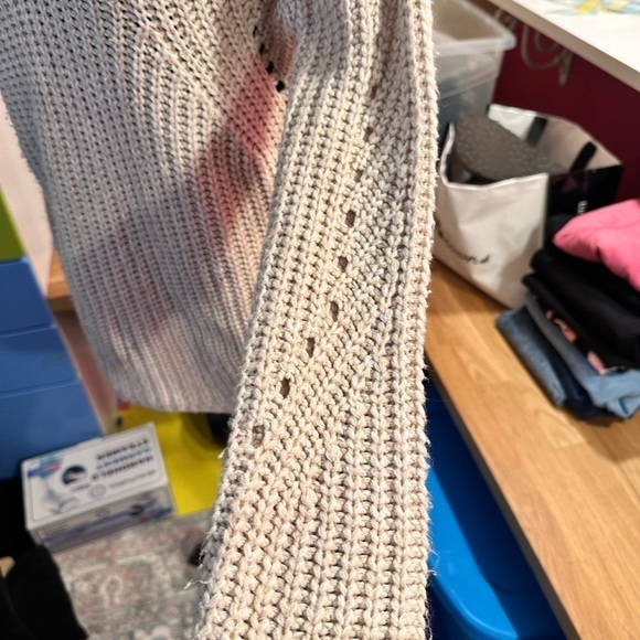 Beige woman's sweater with original back details size XS - Picture 3 of 5